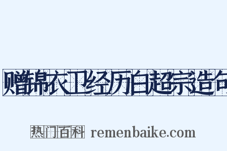 赠锦衣卫经历白超宗造句是什么意思的图片